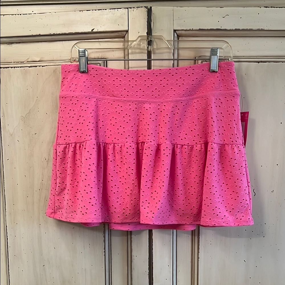 Lilly Pulitzer Pink Eyelet Mini Skirt